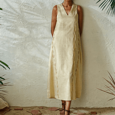 Sleeveless Yellow Dress