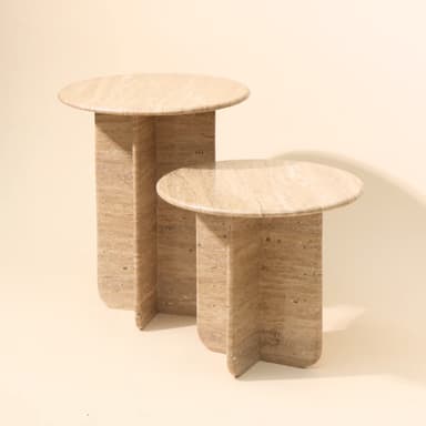Norge Travertine Table Set