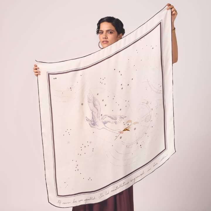 Virgo Printed Satin Scarf