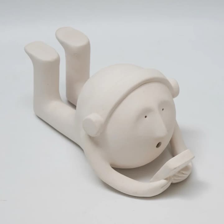 Nethead Stoneware Clay Sculpture