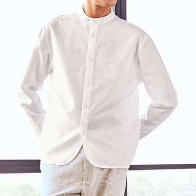 Feroz Ivory Cotton Linen Shirt