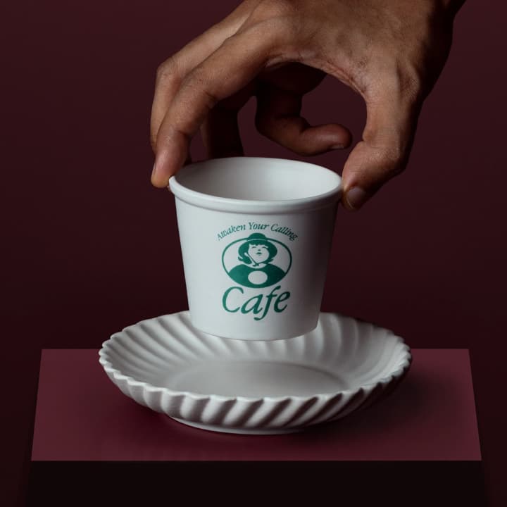 Ceramic Paper Cup and Plate