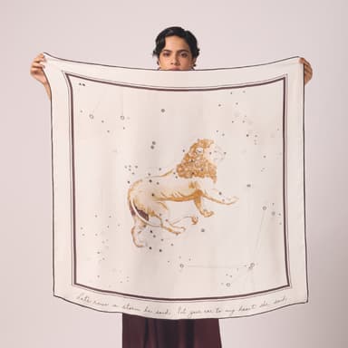 Leo Printed Satin Scarf