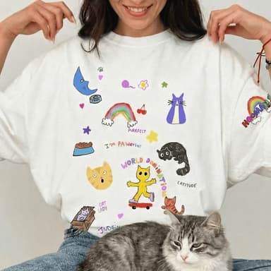 Crazy Cat Lady Oversized Tee