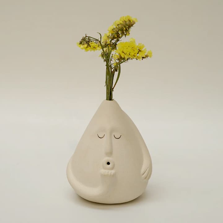 Blown Away Face Drop Vase