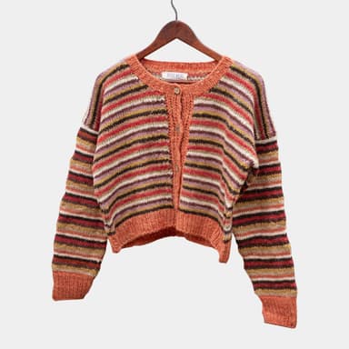 Striped Cropped Cardigan