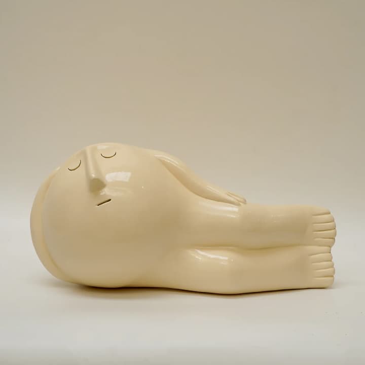 Snoozer Stoneware Clay Sculpture