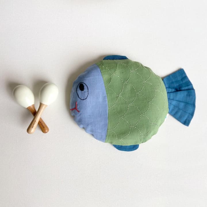 Koi Pillow & Maracas Gift Set