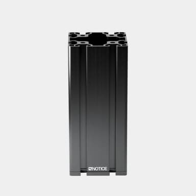 Black Aluminium Extrusion Vase