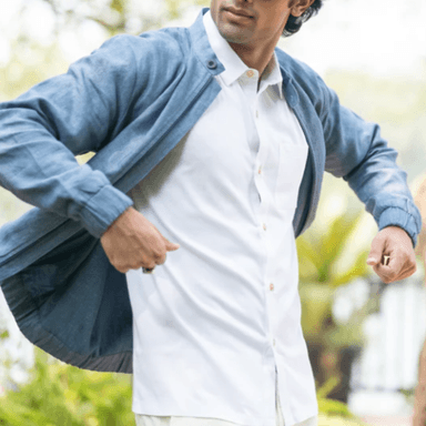 Linen Bomber Jacket
