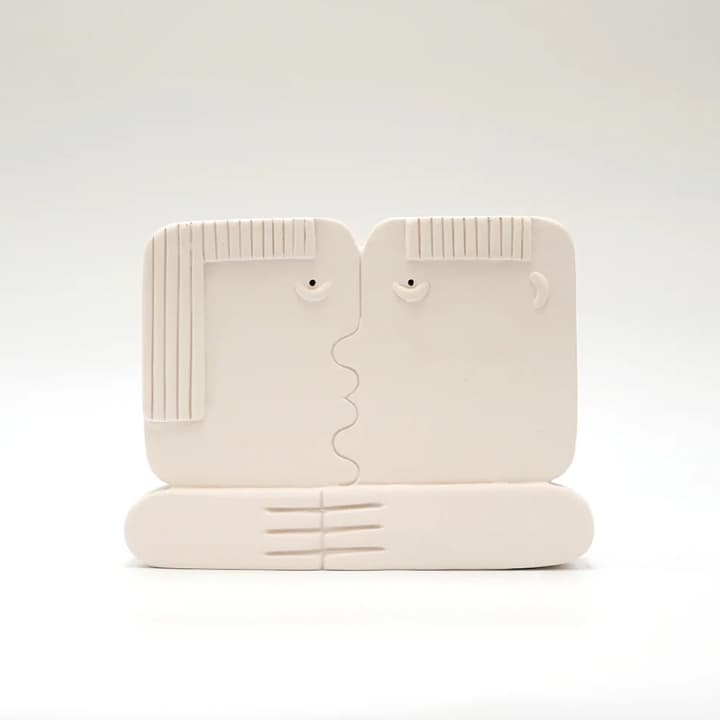 Lovers Stoneware Clay Sculpture