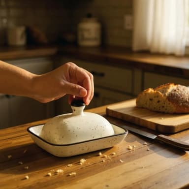 Monochrome Harmony Butter Dish