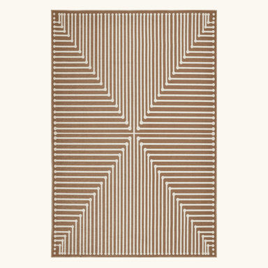 Beige Geometric Rug
