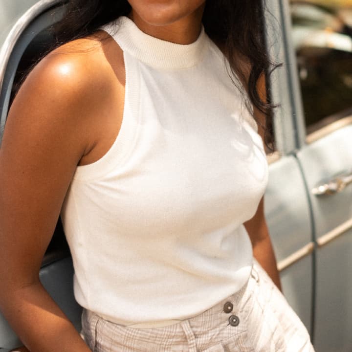 Coconut Fine Knit Halter